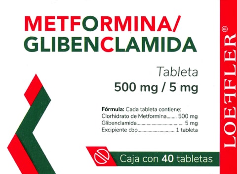 Pastillas Metformina Glibenclamida