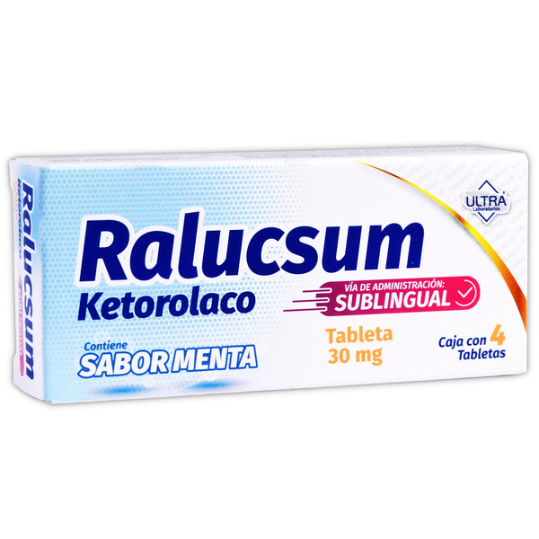 Ralucsum c/4 tabs. sublinguales sabor menta 30 mg.