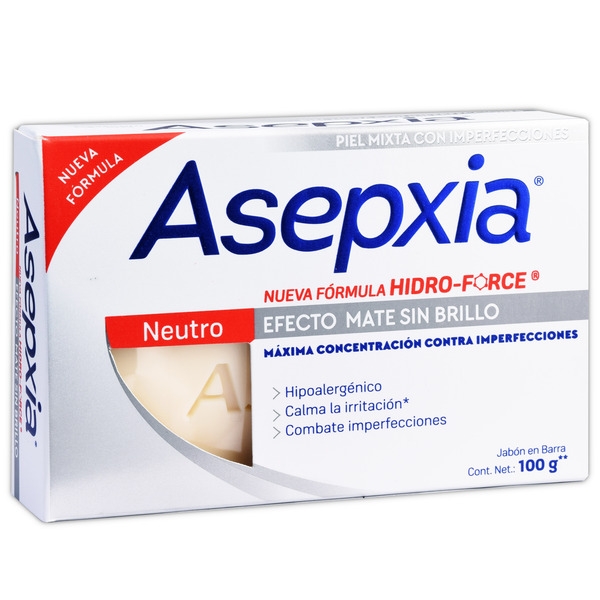 Jabón Asepxia Neutro 100 G Barra