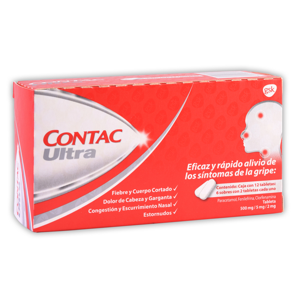 Medically - Contac ultra c/12 tabs. 2/5/500 mg. - Farmacia a domicilio
