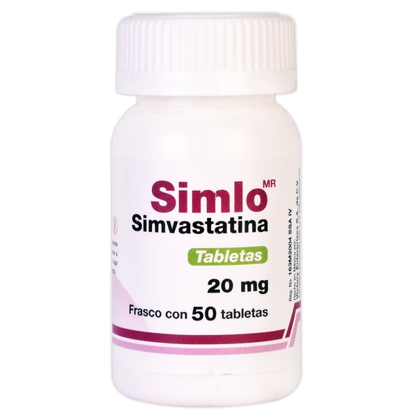 Simlo c/50 tabs. 20 mg.