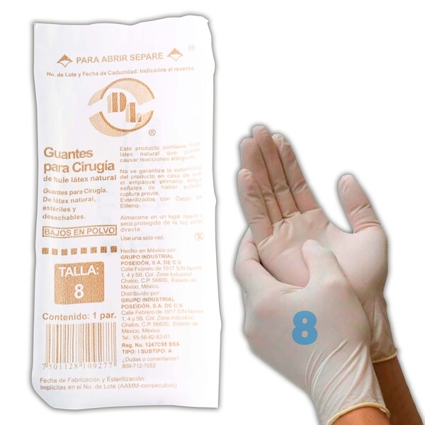 Medically Guantes Latex Para Cirugia Esteril Dl Talla C Par