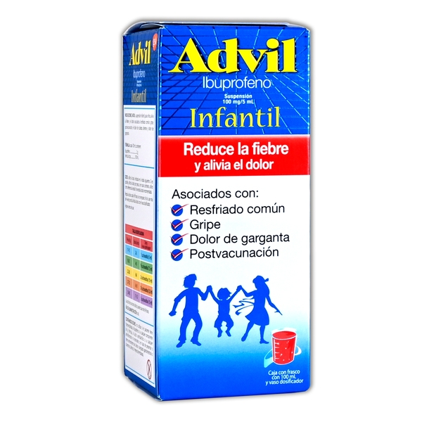 Advil susp. infantil fco. 100 ml. 100mg/5 ml.