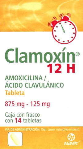 amoxil 12h tabletas precio