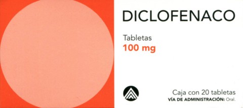 Diclofenaco c/20 tabs. 100 mg.