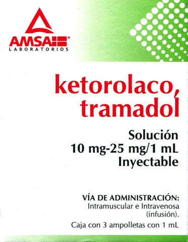 Ketorolaco/tramadol c/3 amp.