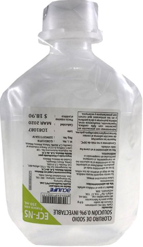 Bizkairezikla - Residuos - Bote de suero fisiológico de farmacia (vacío)