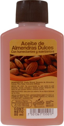 Aceite de almendras dulces - Avant - 80 ml